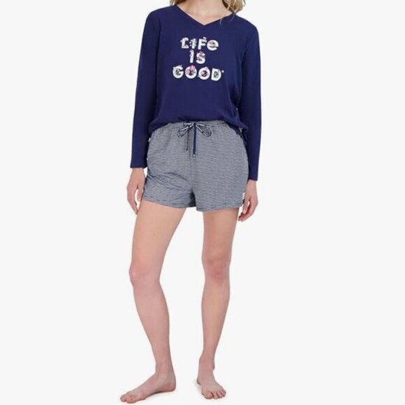 Life is Good Botanical Short Pajama Set Size L - Picture 1 of 11